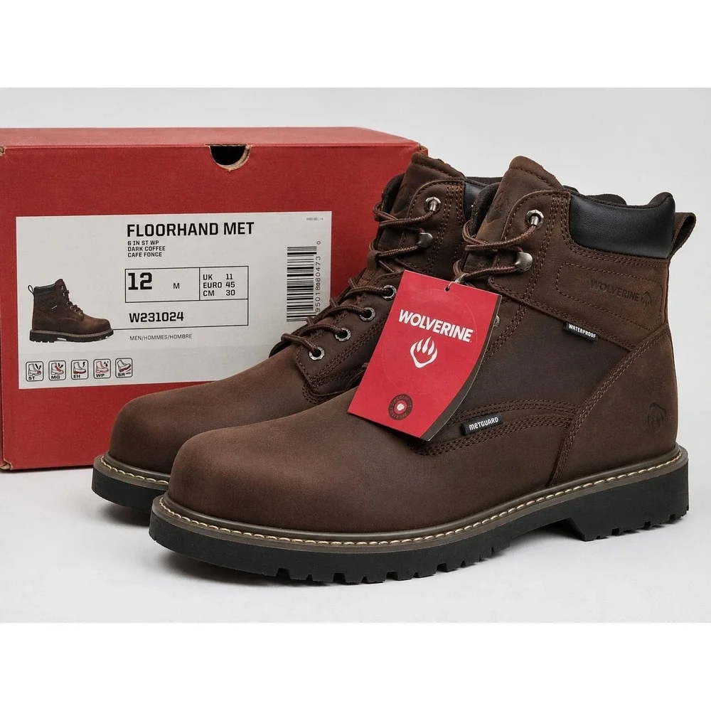 Wolverine Floorhand Met Guard Steel Toe Work Boots Men's 12 Waterproof W231024